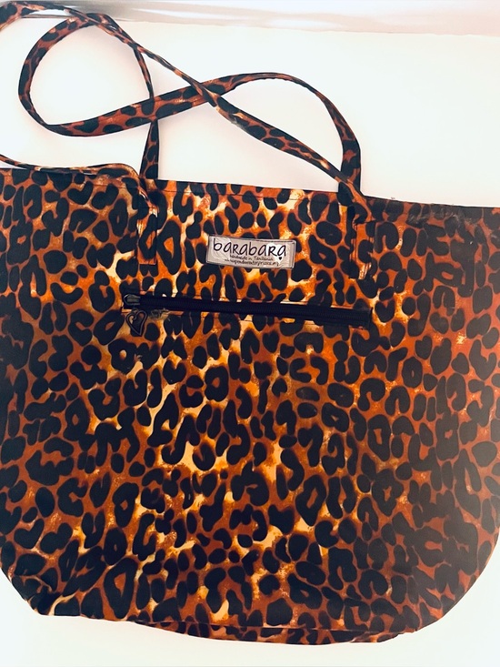 Handbags - Barabara Leopard Print Tote Bag Handmade in India